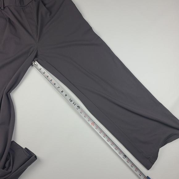 Women’s sz Large Charcoal Gray Wide Leg Pants Relaxed Fit Career Casual Loose - Picture 12 of 12